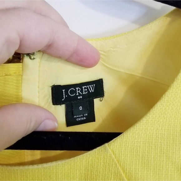 J Crew Factory Yellow Basketweave Dress - Picture 5 of 7